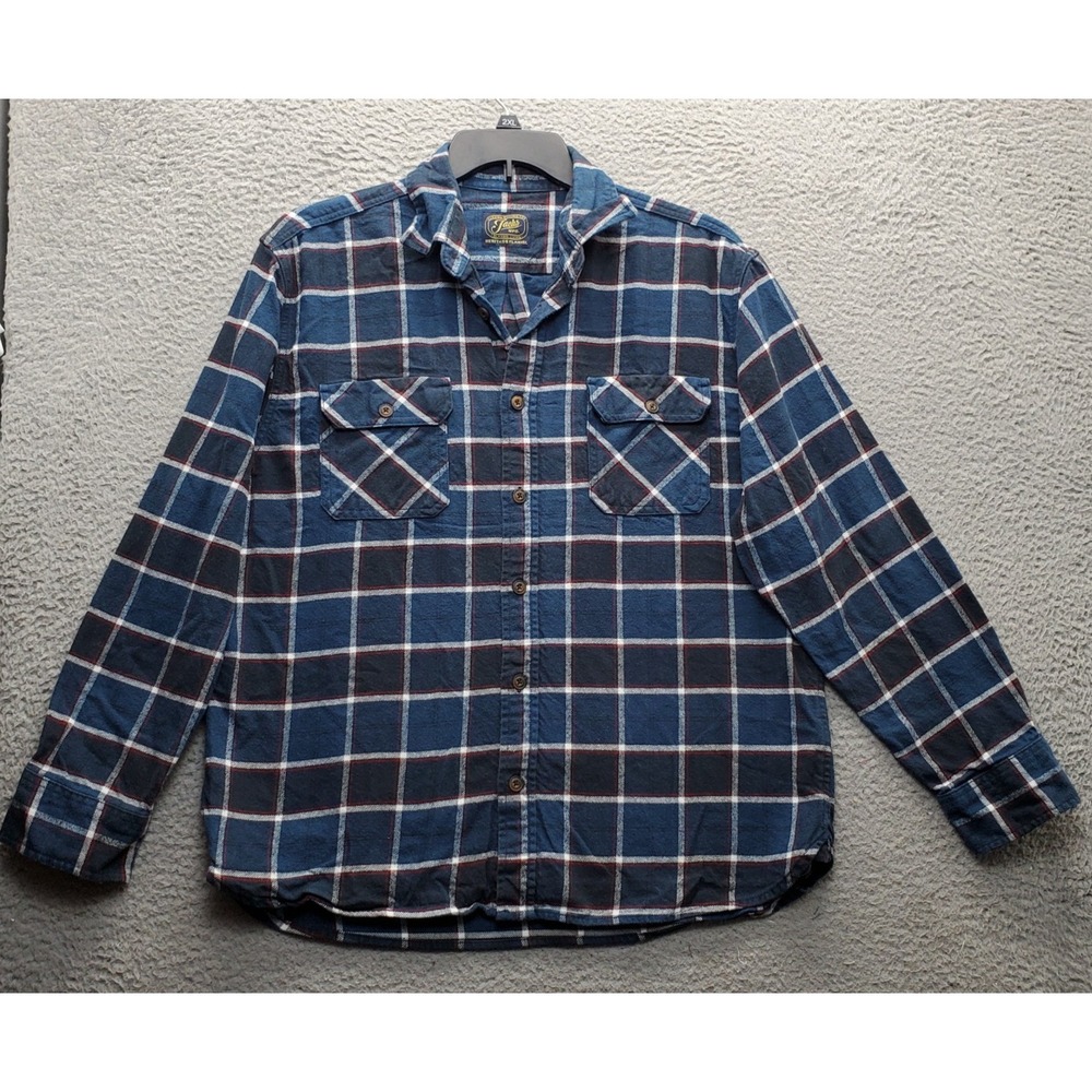JACHS Classic Living Heritage Thick Flannel Shirt Men Multicolor Plaid Button-Up